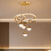 Pendul LED 50cm 120W Stace 3 Tipuri de Lumini Auriu