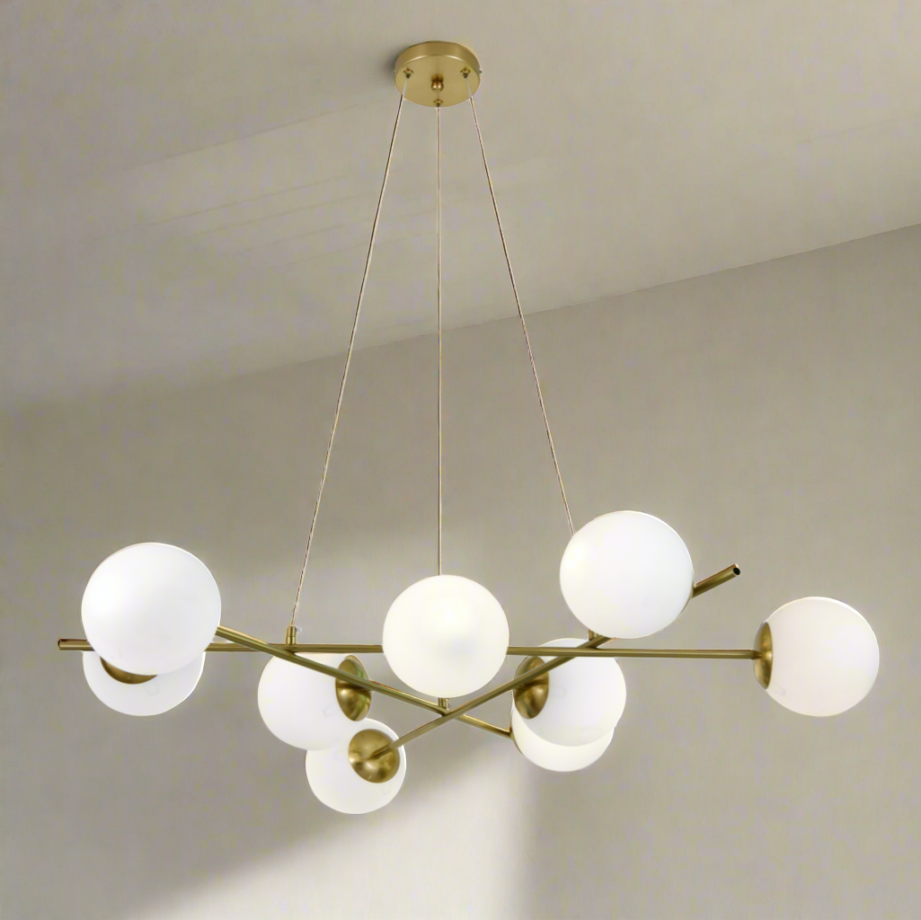 Pendul Jolie Reglabil 9xE27 80cm Auriu