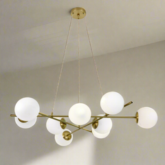 Pendul Jolie Reglabil 9xE27 80cm Auriu