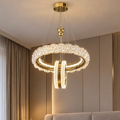 Lustra LED Aurie Eleganta cu Telecomanda 3 Lumini