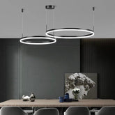 Pendul LED Diametru 60 + 40cm 114W cu Telecomanda Raven 3 Tipuri de Lumini Negru