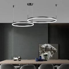 Pendul LED Diametru 60 + 40cm 114W cu Telecomanda Raven 3 Tipuri de Lumini Negru