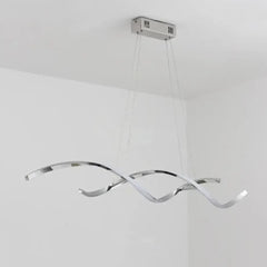 Pendul LED 80cm 76W cu Telecomanda Trinity 3 Tipuri de Lumini Crom