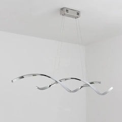 Pendul LED 80cm 76W cu Telecomanda Trinity 3 Tipuri de Lumini Crom