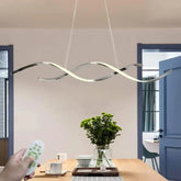 Pendul LED 80cm 76W cu Telecomanda Trinity 3 Tipuri de Lumini Crom