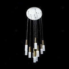 Pendul LED Diametru 40cm 80W cu Telecomanda Trinity 3 Tipuri de Lumini Auriu