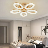 Lustra LED cu Telecomanda Elsabe 3 Tipuri de Lumini 100W Auriu