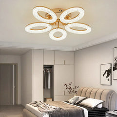 Lustra LED cu Telecomanda Elsabe 3 Tipuri de Lumini 100W Auriu