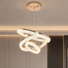 Pendul LED 50cm 70W Stace 3 Tipuri de Lumini Auriu