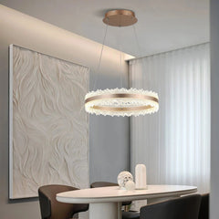 Pendul LED Diametru 50cm 144W Trinity Telecomanda 3 Tipuri de Lumini Maro