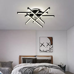 Lustra LED cu Telecomanda Zang 3 Tipuri de Lumini 150W Negru