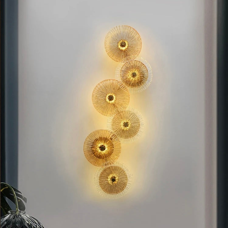 Aplica Crystal LED 92cm Lumina Calda 24W Auriu