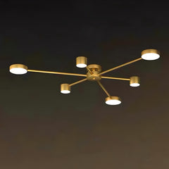Lustra LED cu Telecomanda Zea 3 Tipuri de Lumini 72W Auriu