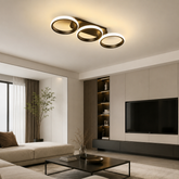 Lustra LED 66W 3 Cercuri Negru