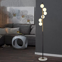 Lampadar Dublin Marmura 6xG4 170cm Auriu