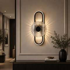 Aplica LED 30cm Dalia 3 Tipuri de Lumini Negru
