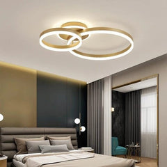 Lustra LED 120W cu Telecomanda Azele 3 Tipuri de Lumini Auriu