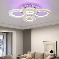 Lustra LED Crystal RGB Diametru 60cm 138W Crom