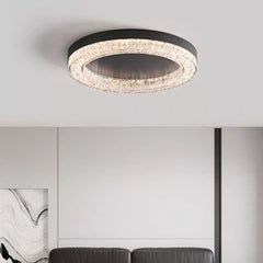 Plafoniera LED Diametru 50cm 72W 3 Tipuri de Lumini Negru