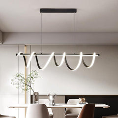 Pendul LED 90cm 94W cu Telecomanda Trinity 3 Tipuri de Lumini Negru