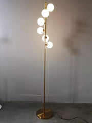 Lampadar Dublin Marmura 6xG4 170cm Auriu