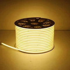 Banda LED COB 220V IP65 Lumina Calda 8W/m 100m/rola Alimentator Inclus