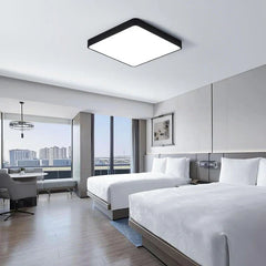 Plafoniera LED Diametru 30x30cm 40W Office Slim Lumina Rece Negru