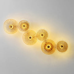 Aplica Crystal LED 92cm Lumina Calda 24W Auriu