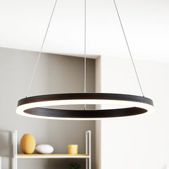 Pendul LED Diametru 40cm 50W cu Telecomanda Raven 3 Tipuri de Lumini Negru