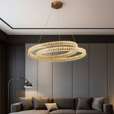 Pendul LED 60cm 100W cu Telecomanda Glo 3 Tipuri de Lumini Auriu