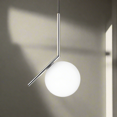Pendul Jolie Reglabil 1xE27 Argintiu