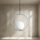 Pendul Jolie Reglabil 1xE27 Argintiu