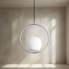 Pendul Jolie Reglabil 1xE27 Argintiu