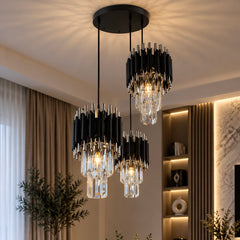 Candelabru cu 3 Pendule Negru