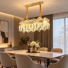 Lustra LED Eleganta cu Cristale Telecomanda 3 Lumini
