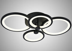 Lustra LED cu Telecomanda Odele 3 Tipuri de Lumini 108W Negru