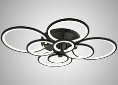 Lustra LED cu Telecomanda Odele 3 Tipuri de Lumini 284W Negru