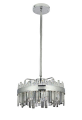 Pendul LED Diametru 60cm 140W Cristal cu Telecomanda Crystal 3 Tipuri de Lumini Argintiu