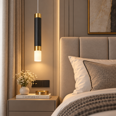 Pendul LED 3 Lumini Negru+Auriu