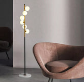 Lampadar Dublin Marmura 6xG4 170cm Auriu