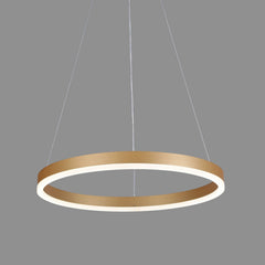 Pendul LED Diametru 40cm 50W cu Telecomanda Raven 3 Tipuri de Lumini Auriu