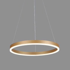 Pendul LED Diametru 40cm 50W cu Telecomanda Raven 3 Tipuri de Lumini Auriu