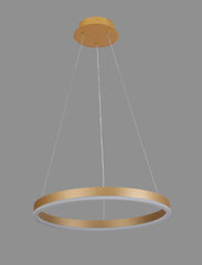 Pendul LED Diametru 40cm 50W cu Telecomanda Raven 3 Tipuri de Lumini Auriu