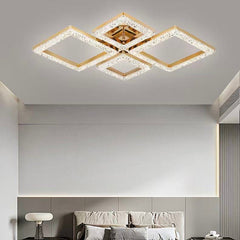 Lustra LED cu Telecomanda Elsabe 3 Tipuri de Lumini 100W Auriu