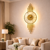 Aplica LED cu Ceas Viena 65cm Auriu