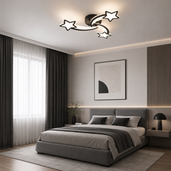 Lustra LED 60W 3 Stele cu Telecomanda Negru