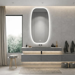 Oglinda LED Premium 58x90cm Touch, 3 Culori Luminoase