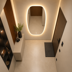 Oglinda LED Premium 58x90cm Touch, 3 Culori Luminoase
