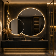 Oglinda LED Premium 120x80cm Touch, 3 Culori Luminoase