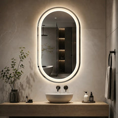 Oglinda LED Premium 70x90cm Touch, Dezaburire, 3 Culori Luminoase